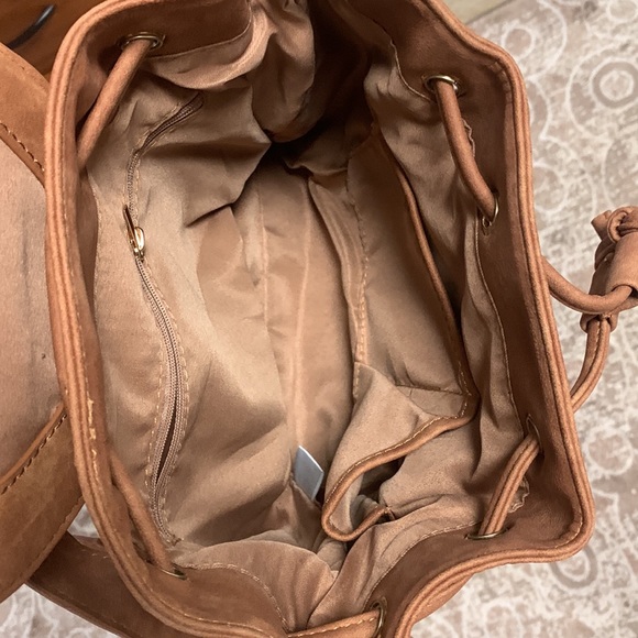 Mini backpack vegan suede with dangle - Picture 7 of 9